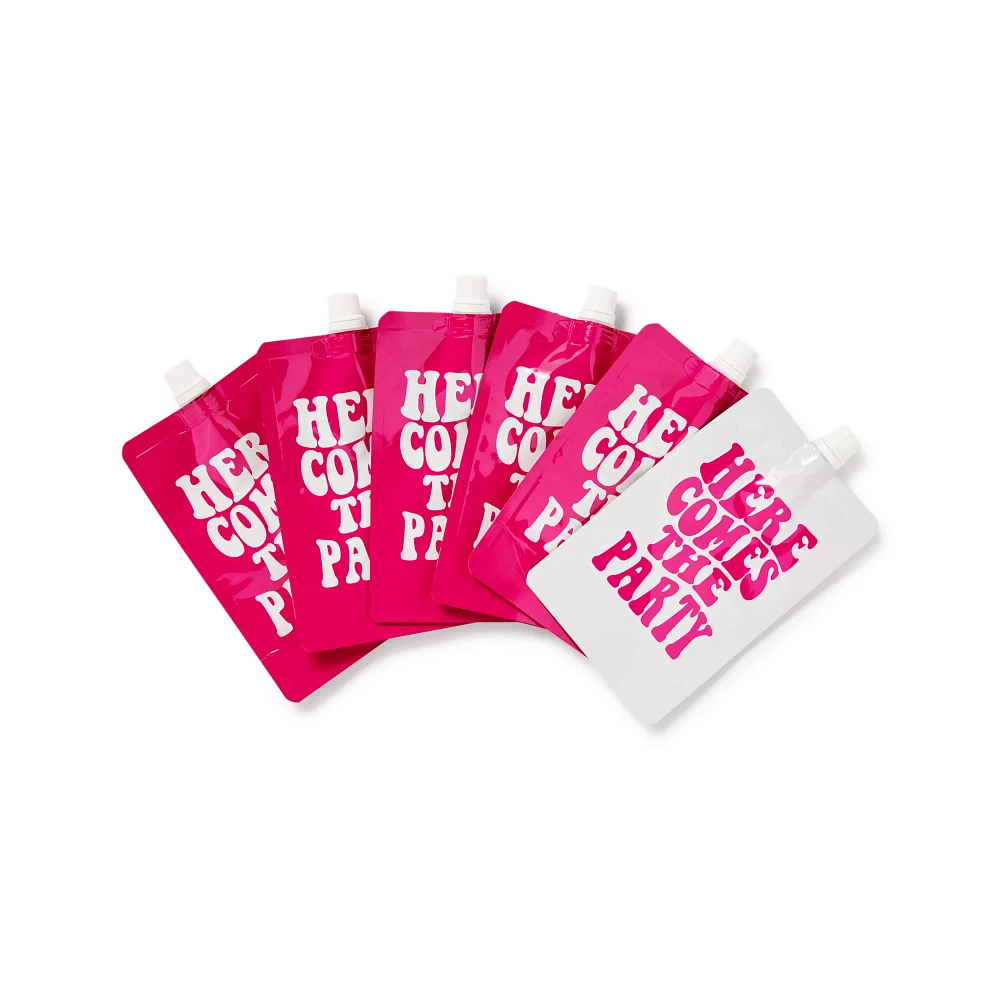 Here Comes the Party Bachelorette Party Flasks - 6 Pack