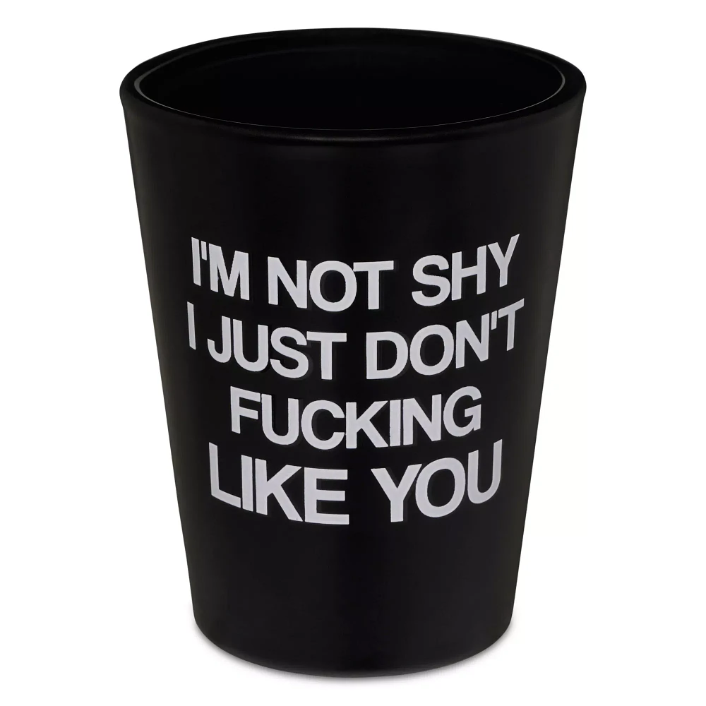 Black I'm Not Shy Shot Glass - 1.8 oz.