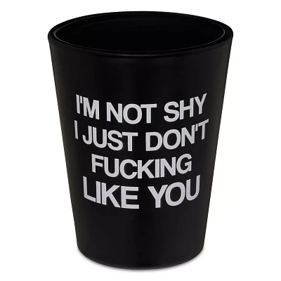Black I'm Not Shy Shot Glass - 1.8 oz.
