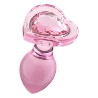 Pretty In Pink Glass Butt Plug 3 Inch - Hott Love