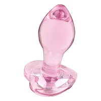 Pretty In Pink Glass Butt Plug 3 Inch - Hott Love