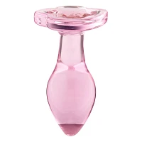 Pretty In Pink Glass Butt Plug 3 Inch - Hott Love