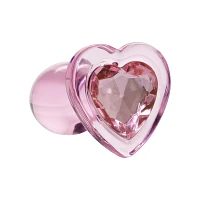 Pretty In Pink Glass Butt Plug 3 Inch - Hott Love