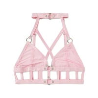 Pink Strappy Choker Bralette