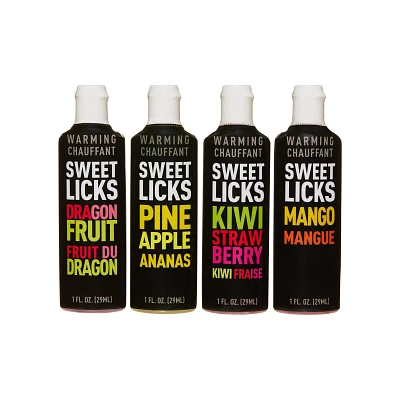 Warming Exotic Fruit Flavored Glide 4 Pack 1 oz. - Sweet Licks