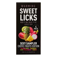 Warming Exotic Fruit Flavored Glide 4 Pack 1 oz. - Sweet Licks