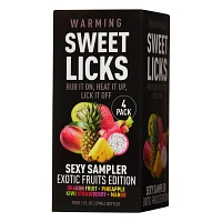 Warming Exotic Fruit Flavored Glide 4 Pack 1 oz. - Sweet Licks
