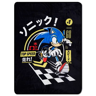 Top Speed Sonic Fleece Blanket