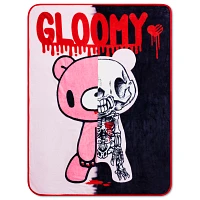 Gloomy Bear Skeleton Fleece Blanket