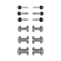 Multi-Pack CZ Silvertone Plugs - 6 Pair