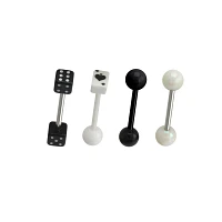 Multi-Pack Dice and Card Barbells 4 Pack - 14 Gauge