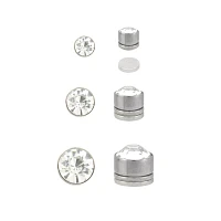 Multi-Pack Clear CZ Magnetic Earrings - 3 Pack