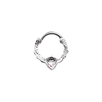 CZ Strawberry Hinged Septum Ring - 16 Gauge