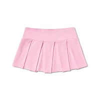 Pink Satin Bow Mini Skirt
