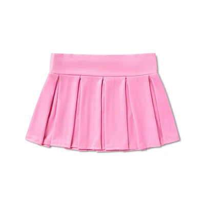 Pink Pleather Mini Skirt