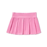 Pink Pleather Mini Skirt