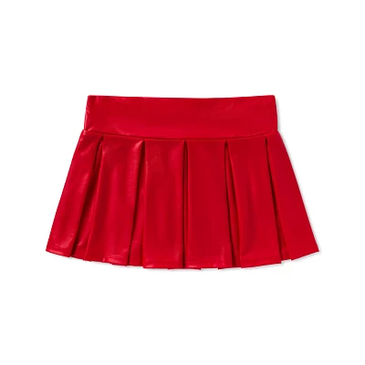 Red Pleather Mini Skirt