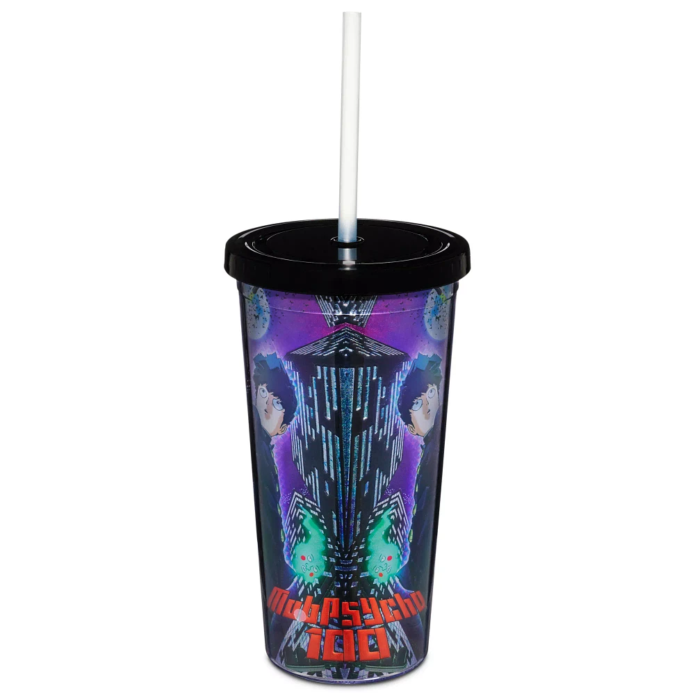 Mob Psycho Cup with Straw 20 oz. - Mob Psycho