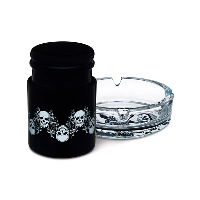 Tattoo Skulls Stash Jar and Ashtray