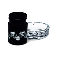 Tattoo Skulls Stash Jar and Ashtray