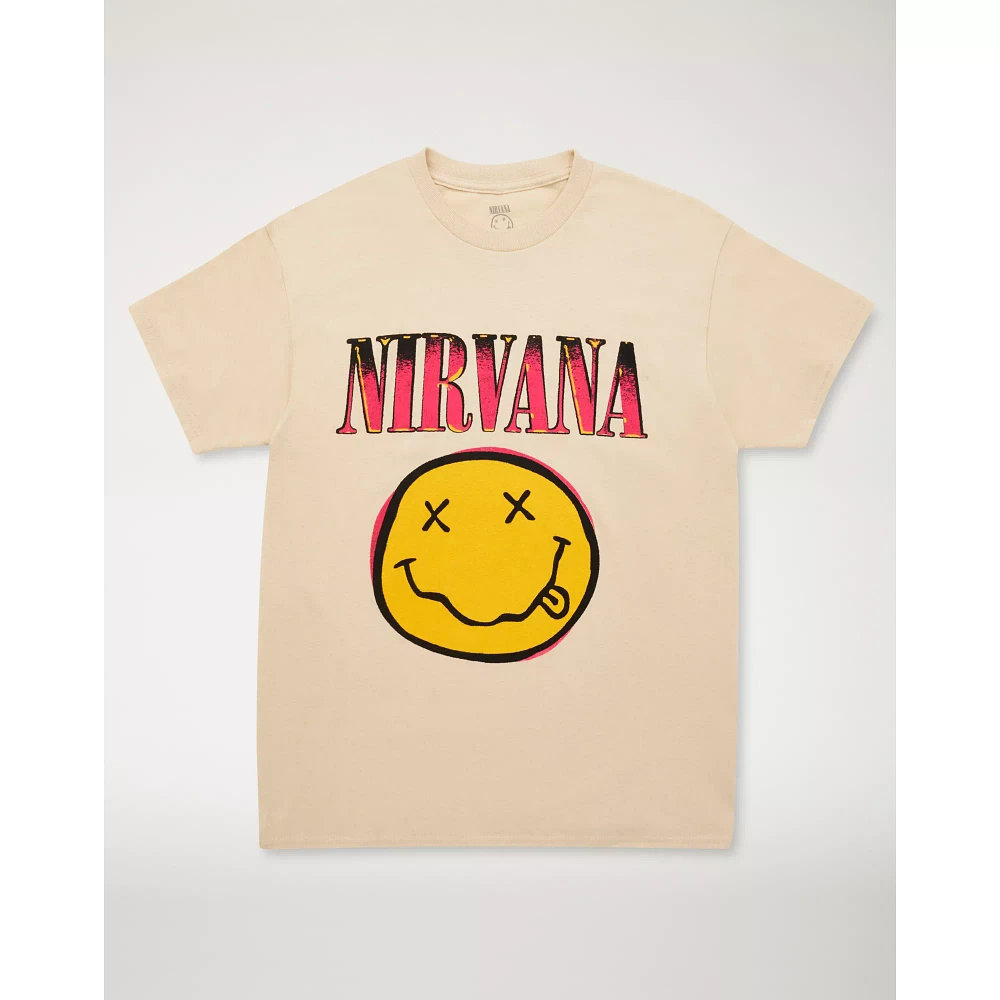 Nirvana Smiley Face T Shirt