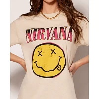 Nirvana Smiley Face T Shirt