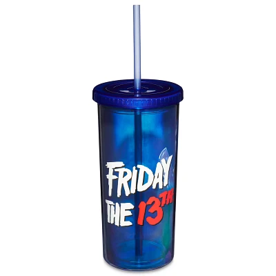Jason Voorhees Iridescent Cup with Straw - Friday the 13th