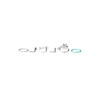 Multi-Pack CZ Heart and Flower Hoops and L-Bend Nose Rings 6 Pack - 20 Gauge