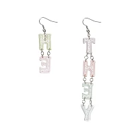 He They Pronouns Dangle Earrings