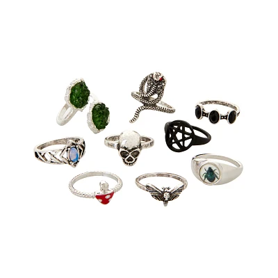 Multi-Pack Witchy Rings - 9 Pack