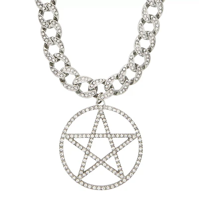 Pentagram Bling Chain Necklace