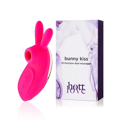 Bunny Kiss 10-Function Dual Massager 8.5 Inch - Hott Love