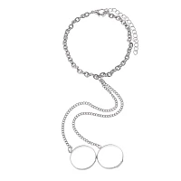 Double O-Ring Dangle Chain Bracelet