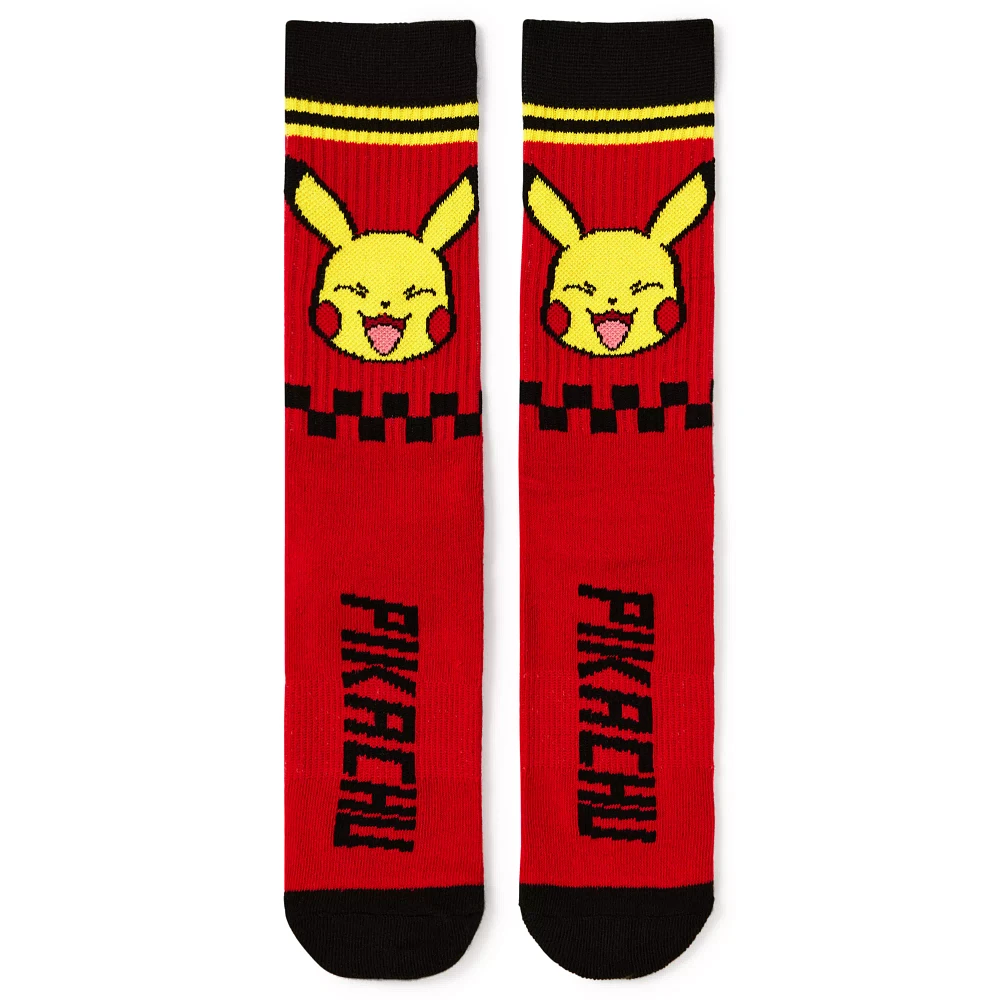 Black and Red Pikachu Crew Socks - Pokémon