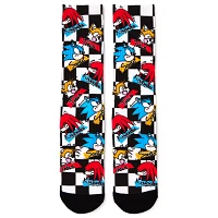 Sonic and Friends Checkered Crew Socks - Sonic the Hedgehog