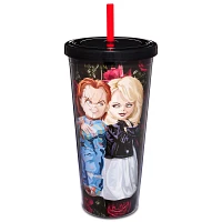 Crazy In Love Chucky and Tiffany Cup with Straw - 20 oz.