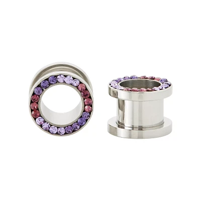 CZ Purple Screw Fit Tunnels