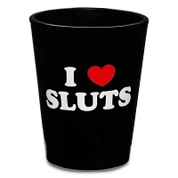 I Heart Sluts Shot Glass 1.8 oz. - Danny Duncan