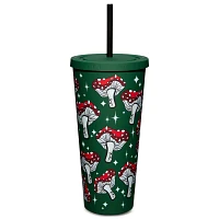 Green Mushroom Cup with Straw - 24 oz.