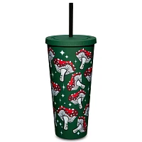 Green Mushroom Cup with Straw - 24 oz.