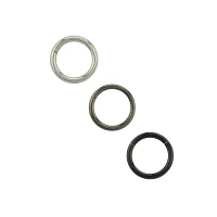 Multi-Pack Black and Gray Clicker Septum Rings 3 Pack - 16 Gauge