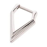 Silvertone Triangle Septum Ring
