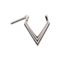 Silvertone Triangle Septum Ring