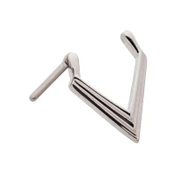 Silvertone Triangle Septum Ring