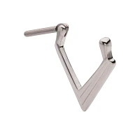 Silvertone Triangle Septum Ring
