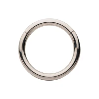 Silvertone Hinged Hoop Earring