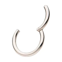 Silvertone Hinged Hoop Earring