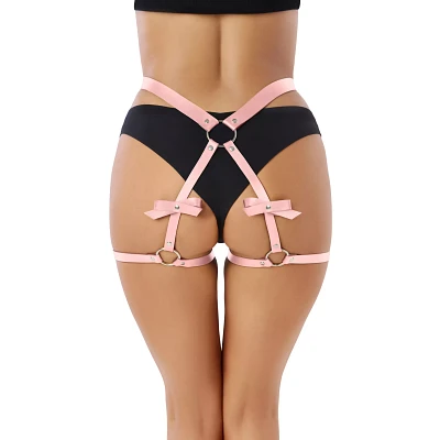 Pink Bondage Harness with Bows