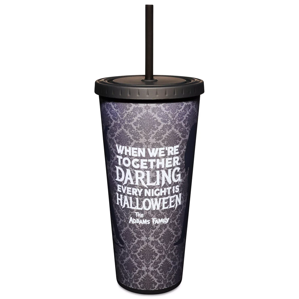 Morticia and Gomez Cup with Straw 24 oz. - The Addams Family
