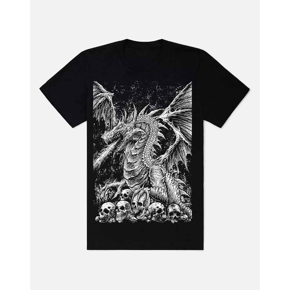 Dragon with Skulls T Shirt - VampireFreaks